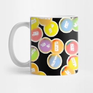 RV Colored Bubbles - Big Bright, Retro Style Dots Mug